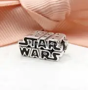 New PANDORA Charm STAR WARS Silver 3D Logo Charm Sterling Silver 799246C01