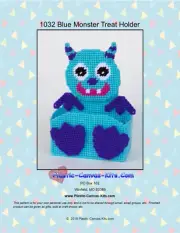 Blue Monster Treat Holder- Plastic Canvas Pattern or Kit