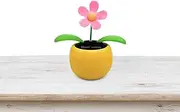 Happy Dancing Solar Flower | Dancing Flowers Solar Powered Car Dashboard Toy - Reusable Solar Powered Car Toys, Shaking Head Car Ornaments for Bedroom, Dashboard, Home