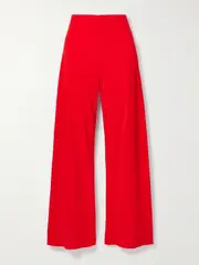 [La Ligne] La Ligne - Colby Crepe Wide-leg Pants - Red - small small Red