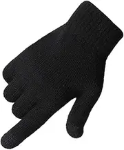 [MOBUTOFU] Anti-wind Thicken Knitted Gloves Touch Screen Men's Gentleman Warm Gloves Black G1971