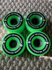 Shiver Longboard Wheels 70mm 78a Neon Green Slide 4mula Shark Wheel Bearings