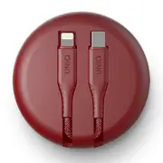 UNIQ Halo 1.2m USB-C Cable Data Sync Connector Compatible w/ Apple iPhone Red