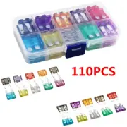110Pcs Car Truck Standard Mini Blade Fuses Blade Fuses with Plastic Box Kit (for: Mini)