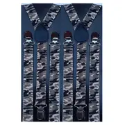 2x Mens Suspenders Braces Adjustable Strong Clip On Elastic Formal Wedding Slim - Army Camouflage