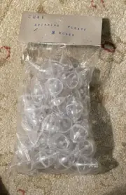 NOS 241 Medium Fillable Spinning Floats Fishing Bobbers Clear 36 Pieces