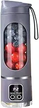 IsMwav USB Rechargeable Portable Blender 8 Blade Mini Ice Crusher with Digital Display 3 Modes Portable Blender C