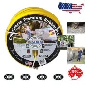 Durable 50ft ColorStorm Rubber Garden Hose - No Kink & Hot Water Resistant