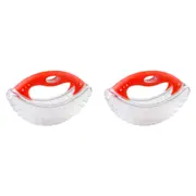 2x Dexas Silicone 19cm Mezzaluna Chopper Herbs/Veggie Slicer Kitchen Utensil Red