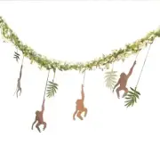 NEW Ginger Ray Wild Jungle Monkey Leaf Hanging Backdrop By Spotlight