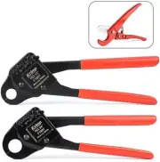 Angled Head PEX Pipe Crimping Cutting Tool Kits for 1/2 & 3/4 Inch Copper Crimps