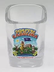 South Carolina State Montage Square Shot Glass Glassware