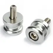 Bobbin Spools Swingarm Paddock Stand Adaptors 10mm Motorbike Motorcycle Silver