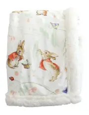 [Peter Rabbit] Flopsy Mopsy & Cottontail Cuddle Blanket in Pink