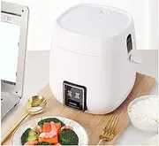 [LEgdor] Mini Rice Cooker Steamer, (1.2L / 200W / 220V) Multifunctional Mini Rice Cooker, Small Portable Stove Steam/Cooking Steamer, Removable Lid Easy To Clean, Pink,White