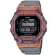 【CASIO 卡西歐】G-SHOCK 時尚潮流藍牙連線耐衝擊運動腕錶/灰x橘框(GBD-200SM-1A5)