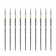 XDT#700 #000 10 Pc Micro liner Artist Paint Brush Model Nail Acrylic Watercolor