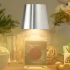 Wireless Bottle Lamp Rechargeable Warm Light & RGB Table Lamp (Silver Plating) &