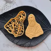 Art Leonardo da Vinci Mona Lisa Painting Famous History Louvre Cookie Cutter