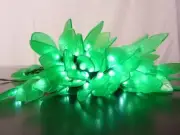 100LED 8M White LED Green Leaves Solar Christmas Lights