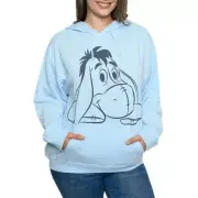 Womens Plus Size Eeyore Hoodie Sweatshirt Fleece Pullover Disney!