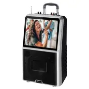 15" TouchScreen Wheeled Karaoke System w 8" Built-In Speaker & Mic (IQ-1508DJWK)