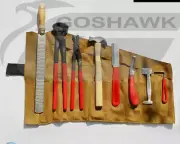 Horse Care Farrier Tool Kit Hoof Grooming Tool Kit 8 Piece with Leather Bag