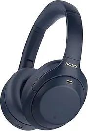 Sony WH1000XM4/L Wireless On-Ear Headphones with Noise Cancelling, Blue, Large (National Version)