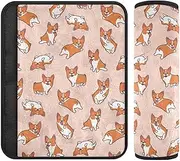 Joitme Cute Dogs 3 Soft Flannel Car Seat Belt Pads Infant, 4-Pack (2 S & 2 M) - Protects Skin from Scratches
