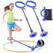 2 x Children's Flashing Jump Ring, Swing Wheel with Light Wheel, Sports Jumping Ball, Flashing Ball, Fat Burning Game for Children and Adults, Outdoor Bouncing Game
