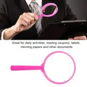 Mini Handheld Magnifier With Plastic Handle Portable Reading Magnifying Loup FFG