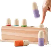 Pop Up Toy Multicolor Puppets | Wooden Color Sorting Toys | STEM Montessori Color Matching Toys | Preschool Learning Educational Toys Gifts for Kids Boys Girls Ages for 1 2 3 Years (Classic Colours)