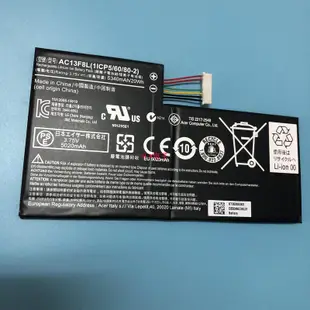 現貨宏基Acer A1-A810 AC13F3L AC13F8L W4-820P平板電腦電池