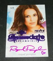 2016 Benchwarmer RAQUEL POMPLUN Dreamgirls #69 DREAM DATE Purple Auto/2 PLAYBOY