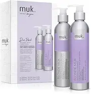 MUK. Blonde muk Maintenance Blonde Shampoo & Blonde Treatment Duo Pack - Blonde Hair Treatment, Strengthens Hair & Restores Elasticity. For Natural or Colour Treated Blonde Hair, 300ml Each