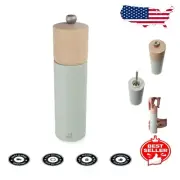 Timeless Sage Green Boreal Salt Mill 8In - Manual Mill for Superior Seasoning