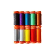Aurifil Thread 10 SMALL SPOOLS COTTON 50WT 85 & Fabulous by Kaffe (220yds each)