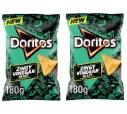Doritos Vinegar Tortilla Chips Crisps Snacks 180g PACK OF 2