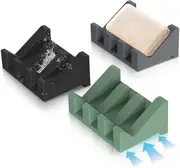 3PCS Extended Self Draining Soap Dish for Shower Soap Holder Soap Dishes for Bar Soap,Bathroom Soap Holder Bathtub Soap Dish with Drainage Keep Soap B