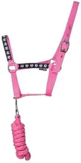 Hy Unicorn Head Collar and Lead Rope (UK Size: Full) (Navy/Pink)