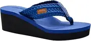 [MALIDA] Womens Wedge Arch Support Flip Flops Cushion Soft Rubber Midsole Platform Thong Sandals with Rubber Sole