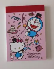 Official Sanrio Hello Kitty Doraemon Party Theme Collab Memo Pad 9cm