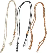 [SEWACC] 3Pcs Crystal Necklace Cord Woven Cage Holders for Pendant Display Lightweight and Skin Friendly Rope for Showcasing Stones and Crystals present for Special Occasions