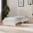 Wooden Bed Frame With Sturdy Plywood Slats Mattress Base Platform Stable White