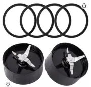 QT 2X Cross Blades compatible with Magic Bullet 250W MB1001 Series - 2 Pack