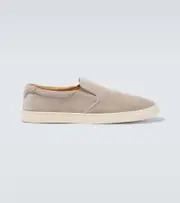 [Brunello Cucinelli] Brunello Cucinelli Suede slip-on sneakers AU 12 beige