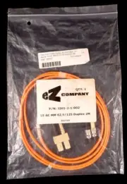 2 Meter ST UPC to SC UPC Duplex Multi-Mode 62.5/125 Fiber Optic Patch Cable, New