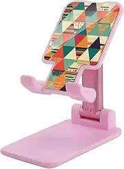Cell Phone Stand for Desk Portable Phone Holder Adjustable Foldable Bright Colors and Stripes Cellphone Stand Compatible with All Phones