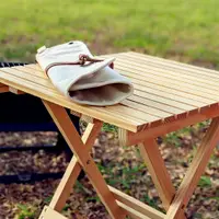 在飛比找PChome24h購物優惠-露營camping折疊椅實木靠椅木質折疊桌