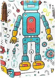Lipstick Case,Portable Makeup Bag Cosmetic Pouch,Lipstick Holder Makeup Organizer,Science and Funny Robots